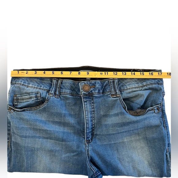 Wit & Wisdom Boot Cut Jeans with Side Slit Hem Size 16 Medium Wash - Picture 8 of 14